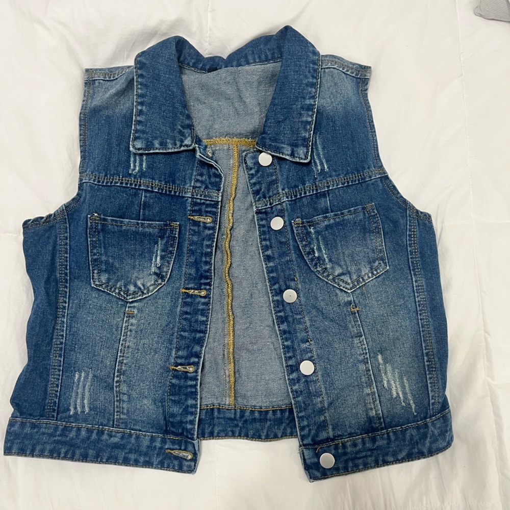 Women’s Jean Vest (S). Never worn.